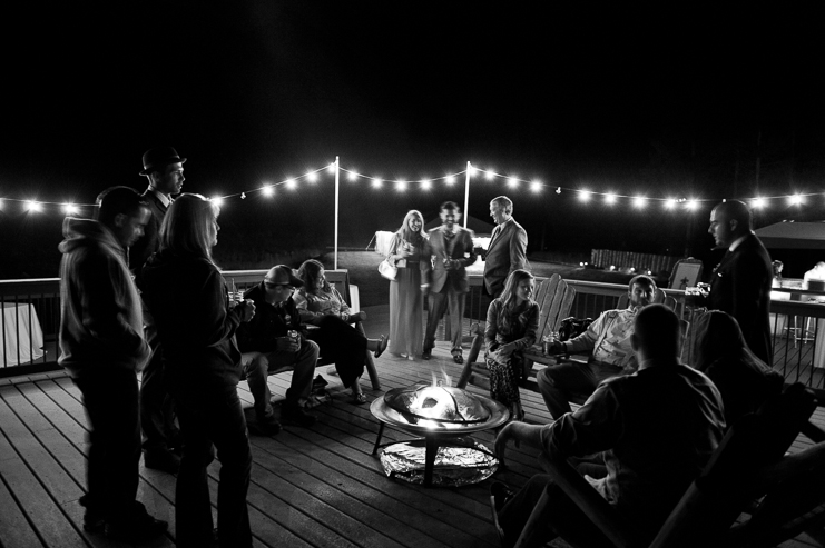 Limelife Photography campfire mountain wedding cabin